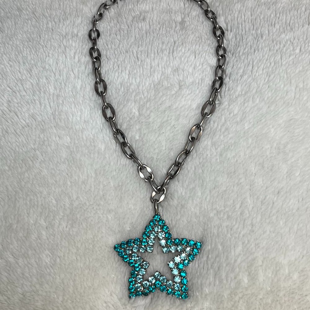 Tarina Tarantino Swarovski Crystal Blue Star Necklace